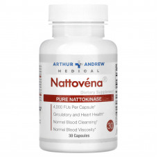 Arthur Andrew Medical, Наттовена, очищенная наттокиназа, 200 мг, 30 капсул