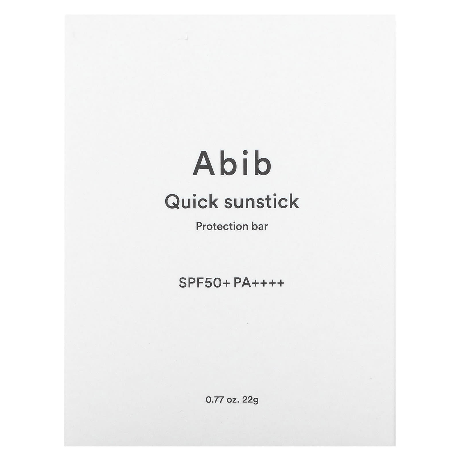 Abib, Quick Sunstick, маска для защиты от солнца, SPF 50+ PA ++++, 22 г (0,77 унции)