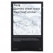 Abib, Тканевая маска Gummy Beauty, стикер Heartleaf, 1 шт., 27 мл (0,91 жидк. Унции)