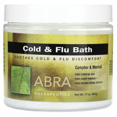 Abracadabra, Abra Therapeutics, Для ванн от простуды и гриппа, камфора и ментол, 482 г (17 унций)
