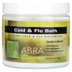 Abracadabra, Abra Therapeutics, Для ванн от простуды и гриппа, камфора и ментол, 482 г (17 унций)