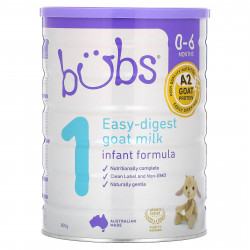 Aussie Bubs, Легкоусваиваемая смесь для грудных детей из козьего молока, 0–6 месяцев, 800 г