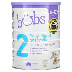 Aussie Bubs, Легкоусвояемая формула для последующего приема из козьего молока, для детей от 6 до 12 месяцев, 800 г