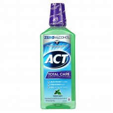 Act, Total Care, ополаскиватель для рта с фторидом, против кариеса, без спирта, свежая мята, 532 мл (18 жидк. унций)