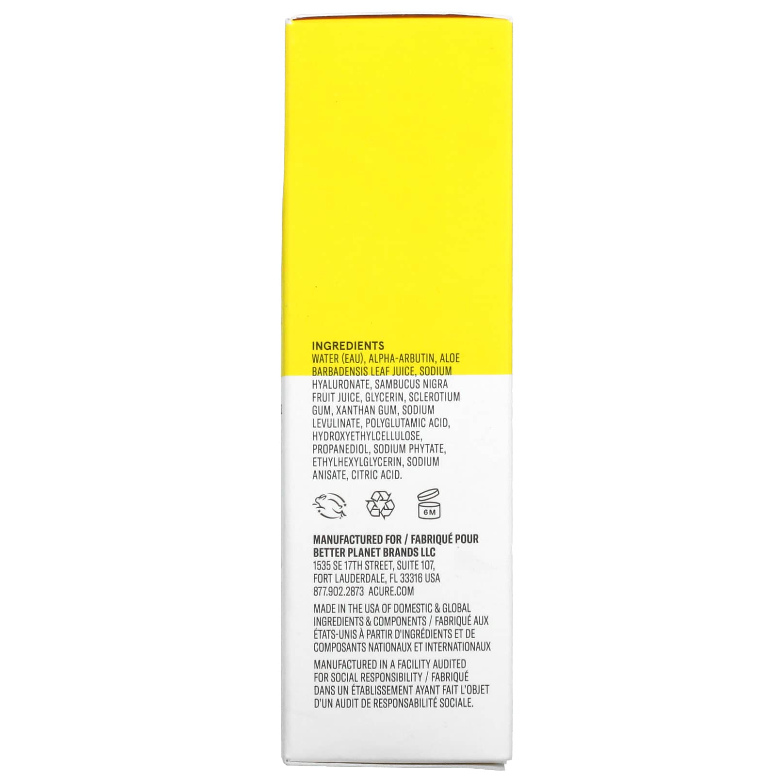 ACURE, Brightening 2% Alpha Arbutin Serum, осветляющая сыворотка с 2% альфа-арбутином, 30 мл (1 жидк. унция)