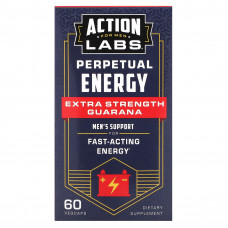 Action Labs, Для мужчин, Perpetual Energy, гуарана с повышенной силой действия, 60 растительных капсул