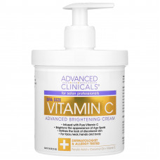 Advanced Clinicals, осветляющий крем с витамином С, улучшенная формула, 1 фунт (16 унций)