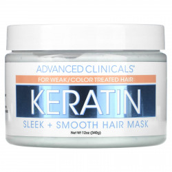 Advanced Clinicals, маска с кератином для гладкости волос, 340 г (12 унций)