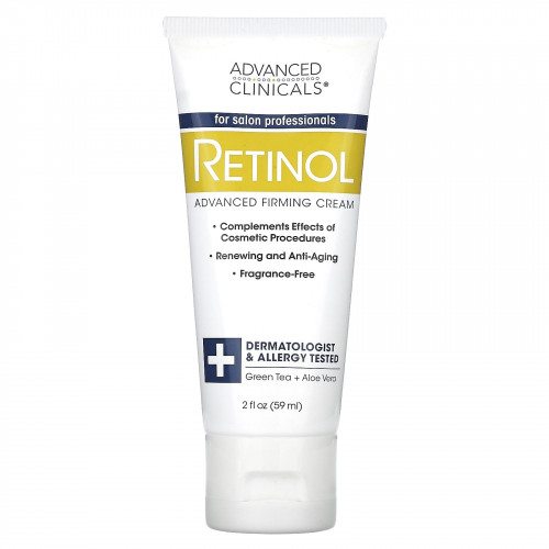 Advanced Clinicals, Retinol, улучшенный укрепляющий крем, без отдушек, 59 мл (2 жидк. Унции)