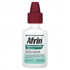 Afrin, Спрей для носа при сильной заложенности, 15 мл (1,2 жидк. Унции)