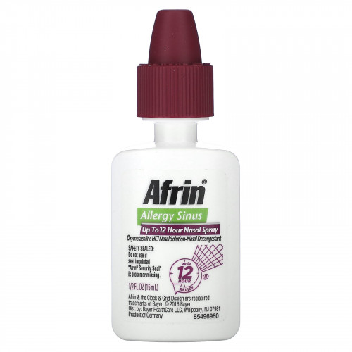 Afrin, Спрей для носа от аллергии, 15 мл (1/2 жидк. Унции)