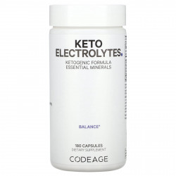 Codeage, кетоэлектролиты, кетогенная формула, 180 капсул
