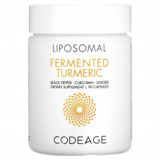 Codeage, Liposomal, ферментированная куркума, черный перец, куркумин, имбирь, 90 капсул