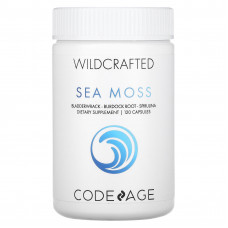 Codeage, Wildcrafted, морской мох, ламинария, корень лопуха, спирулина, 120 капсул