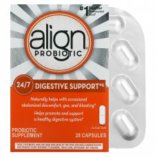 Align Probiotics, Поддержка пищеварения 24/7, добавка с пробиотиками, 28 капсул