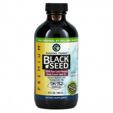 Amazing Herbs, Black Seed, 100% чистое масло холодного отжима из семян черного тмина, 240 мл (8 жидк. унции)