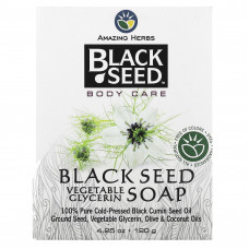 Amazing Herbs, Black Seed, уход за телом, растительное глицериновое мыло, 120 г (4,25 унции)