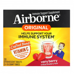 AirBorne, Добавка для поддержки иммунитета, ягоды, 3 тюбика, 10 шипучих таблеток в каждой