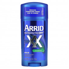 Arrid, Extra Extra Dry XX, твердый дезодорант-антиперспирант, без запаха, 73 г (2,6 унции)