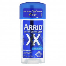 Arrid, Extra Extra Dry XX, прозрачный гель-дезодорант-антиперспирант, прохладный душ, 73 г (2,6 унции)
