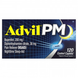 Advil, PM, ибупрофен, 200 мг, 120 капсул, покрытых оболочкой