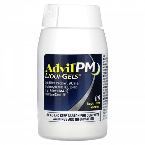 Advil, PM, жидкие гели, 80 капсул