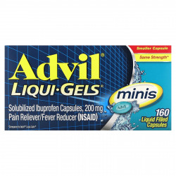 Advil, Liqui-Gels, мини-таблетки, 200 мг, 160 капсул с жидким наполнением