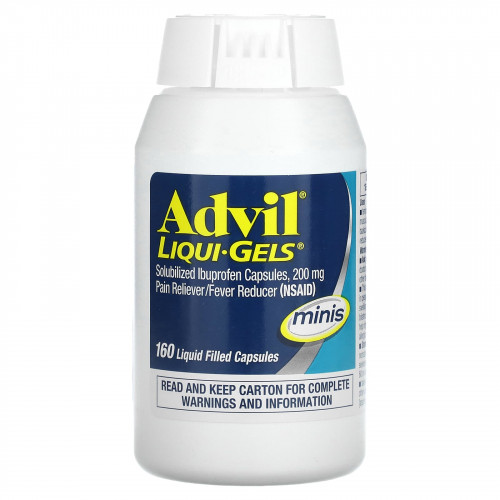 Advil, Liqui-Gels, мини-таблетки, 200 мг, 160 капсул с жидким наполнением