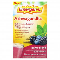 Emergen-C, Ашваганда, ягодная смесь, 18 пакетиков по 9,2 г (0,32 унции)