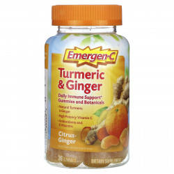 Emergen-C, Куркума и имбирь, цитрусовый и имбирь, 36 жевательных таблеток