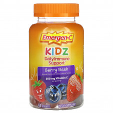 Emergen-C, Kidz, ежедневная поддержка иммунитета, Berry Bash, 250 мг, 44 жевательные таблетки