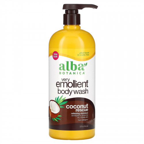 Alba Botanica, Очень смягчающее гель для душа, спасение от кокоса, 946 мл (32 жидк. Унции)