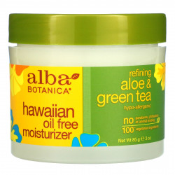 Alba Botanica, Гавайское увлажняющее средство без масла, очищающее алоэ и зеленый чай, 85 г (3 унции)