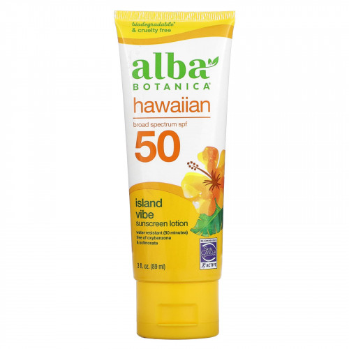 Alba Botanica, Натуральное гавайское солнцезащитное средство, SPF 45, 113 г (4 унции)