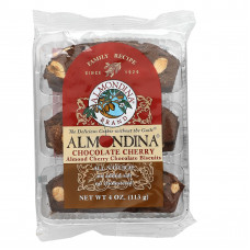 Almondina, шоколадное печенье с миндалем и вишней, шоколад и вишня, 113 г (4 унции)