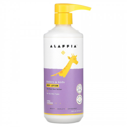 Alaffia, Лосьон для тела для детей, лимон и лаванда, 473 мл (16 жидк. Унций)