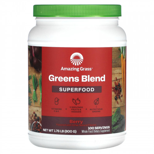 Amazing Grass, Green Superfood, ягоды, 800 г (28,2 унции)