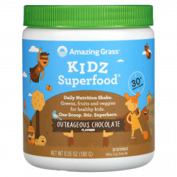 Amazing Grass, Kidz Superfood, со вкусом «Невероятный шоколад», 180 г (6,35 унции)