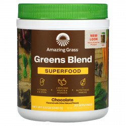 Amazing Grass, смесь зелени, суперфуд, шоколад, 240 г (8,5 унции)