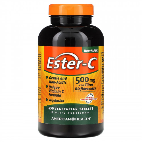 American Health, Ester-C с цитрусовыми биофлавоноидами, 500 мг, 450 вегетарианских таблеток