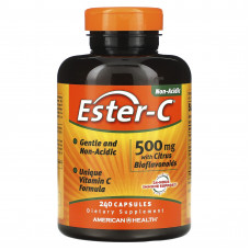 American Health, Ester-C с цитрусовыми биофлавоноидами, 500 мг, 240 капсул