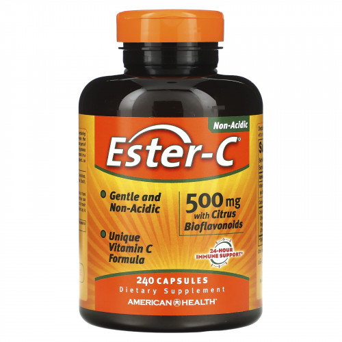 American Health, Ester-C с цитрусовыми биофлавоноидами, 500 мг, 240 капсул