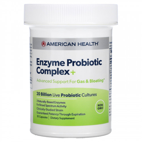 American Health, Enzyme Probiotic Complex +, 30 капсул