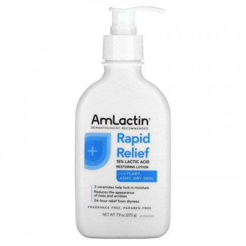 AmLactin, Восстанавливающий лосьон для быстрого облегчения состояния, без отдушек, 225 г (7,9 унции)