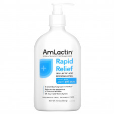 AmLactin, Rapid Relief, восстанавливающий лосьон для кожи, без отдушки, 400 г (14,1 унции)
