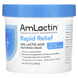 AmLactin, Rapid Relief, восстанавливающий лосьон с 15% молочной кислотой, без отдушки, 340 г (12 унций)
