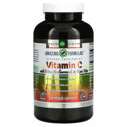 Amazing Nutrition, Витамин C с цитрусовыми биофлавоноидами и шиповником, 250 растительных капсул