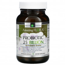 Amazing Nutrition, Amazing Flora, пробиотик, 25 млрд КОЕ, 60 растительных капсул