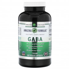 Amazing Nutrition, ГАМК, 750 мг, 300 растительных капсул