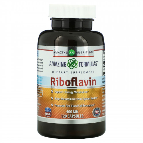 Amazing Nutrition, Рибофлавин, 400 мг, 120 капсул